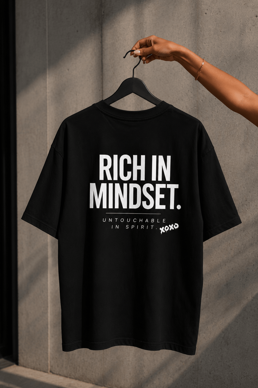 Rich in Mindset | Oversized Bio Baumwolle | Statement Shirt