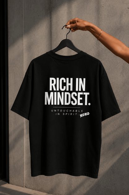 Rich in Mindset | Oversized Bio Baumwolle | Statement Shirt