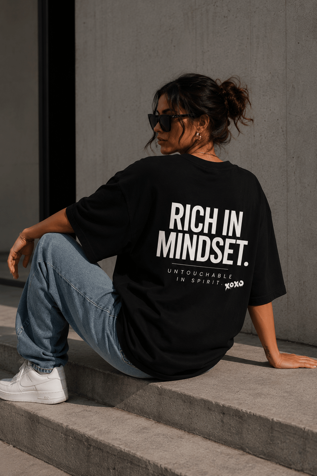 Rich in Mindset | Oversized Bio Baumwolle | Statement Shirt